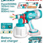 TOTAL ΠΙΣΤΟΛΙ ΒΑΦΗΣ ΜΠΑΤ. Li-ion 20V ΧΩΡΙΣ ΜΠΑΤΑΡΙΑ & ΦΟΡΤΙΣΤΗ (TSGLI2004)