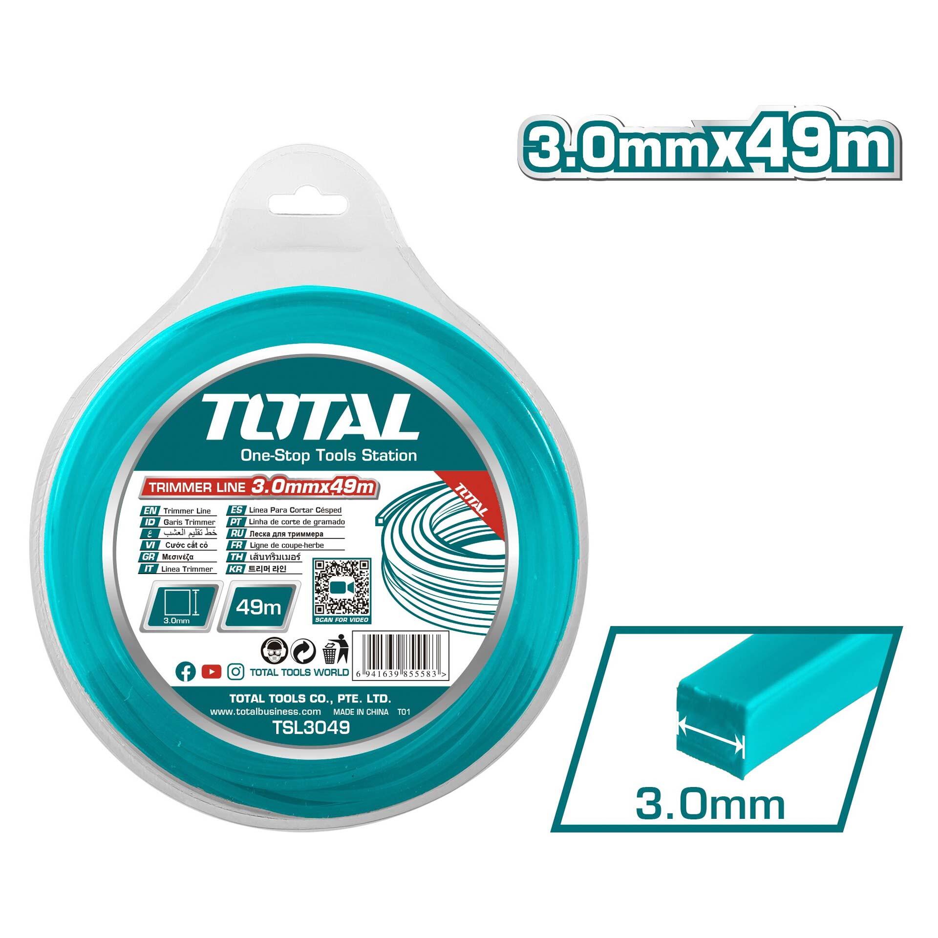 TSL3049 TOTAL ΜΕΣΙΝΕΖΑ ΤΕΤΡΑΓΩΝΗ 3mm - 49m (TSL3049) - Image 1