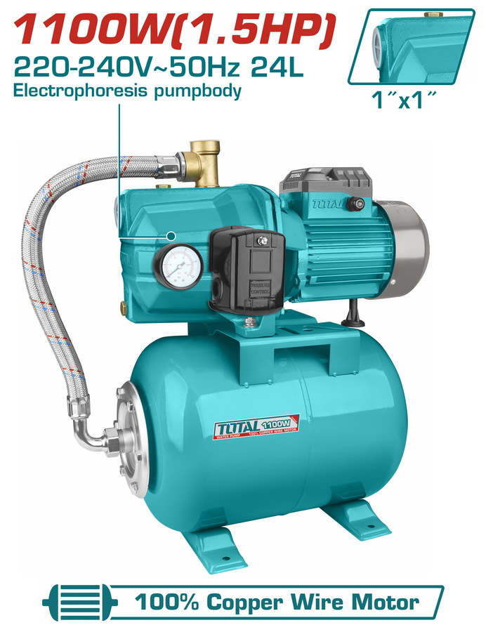 TWP411006 TOTAL ΠΙΕΣΤΙΚΟ ΝΕΡΟΥ 1.100W / 1.5HP (TWP411006) - Image 1