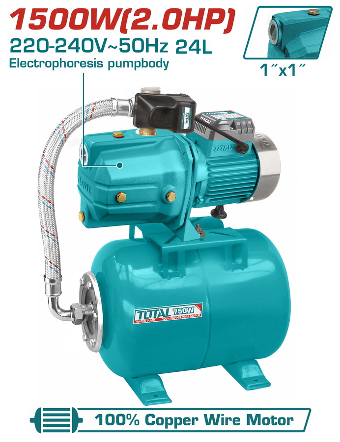 TWP415006 TOTAL ΠΙΕΣΤΙΚΟ ΝΕΡΟΥ 1.500W / 2HP (TWP415006) - Image 1