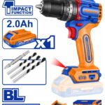 WADFOW ΔΡΑΠ/ΒΙΔΟ ΚΡΟΥΣΤΙΚΟ ΜΠΑΤ. Li-ion 20V / 52Nm / 2Ah / 1 ΜΠΑΤ BL Motor (WCDP5282E)