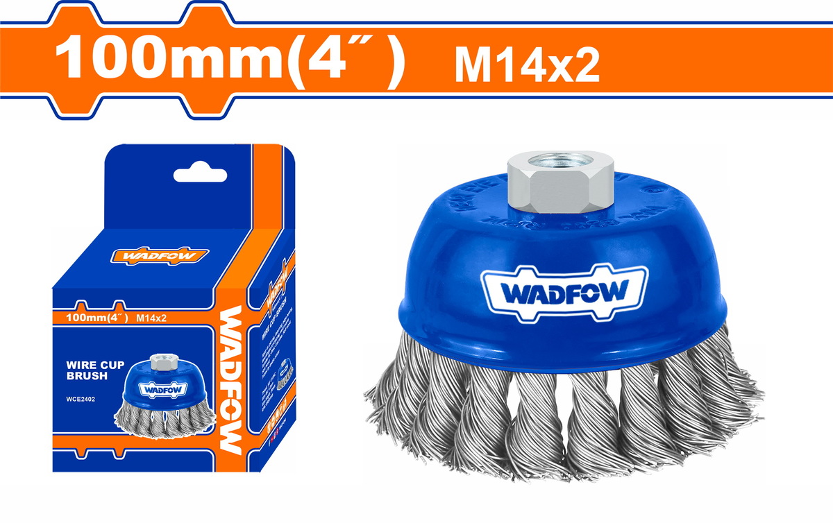 WCE2402 WADFOW ΣΥΡΜΑΤΟΒΟΥΡΤΣΑ ΤΡΟΧΟΥ ΠΛΕΚΤΗ 100mm / M14 (WCE2402) - Image 1