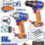 WADFOW ΣΕΤ ΔΡΑΠ/ΒΙΔΟ ΚΡΟΥΣΤΙΚΟ + ΜΠΟΥΛΟΝΟΚΛΕΙΔΟ ΜΠΑΤ. Li-ion 20V / 2Ah / 2 ΜΠΑΤ (WCK20275E)