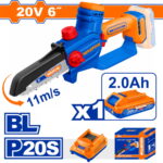 WADFOW ΣΕΤ ΑΛΥΣΟΠΡΙΟΝΟ ΚΛΑΔΕΥΤΙΚΟ ΜΠΑΤ. Li-ion 20V / 6" / 2Ah / 1 ΜΠΑΤ BL Motor (WCLP562E)
