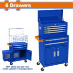 WADFOW ΕΡΓΑΛΕΙΟΦΟΡΟΣ ΜΕ 6 ΣΥΡΤΑΡΙΑ & ΕΡΓΑΛΕΙΟΘΗΚΗ (WCS4A08)