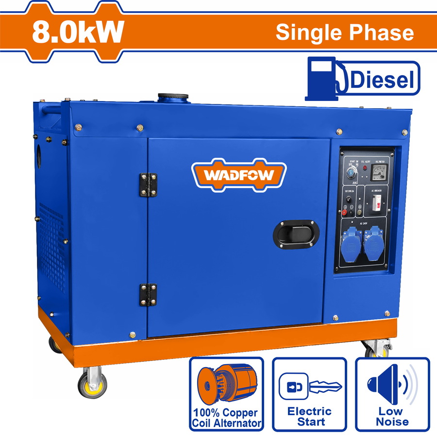 WDG2A100 WADFOW ΗΛΕΚΤΡΟΓΕΝΝΗΤΡΙΑ DIESEL ΜΟΝΟΦΑΣΙΚΗ ΚΛΕΙΣΤΟΥ ΤΥΠΟΥ 8.000W (WDG2A100) - Image 1