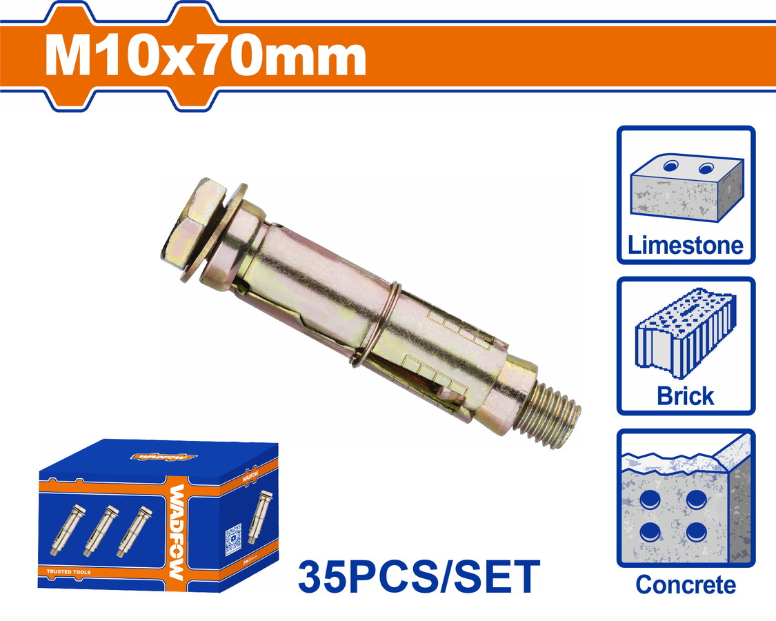 WDQ5533 WADFOW ΒΙΣΜΑΤΑ ΜΕΤΑΛΛΙΚΑ ΜΕ ΒΙΔΑ 10 Χ 70 35ΤΕΜ (WDQ5533) - Image 1
