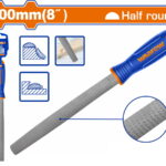 WADFOW ΡΑΣΠΑ ΞΥΛΟΥ ΗΜΙΣΤΡΟΓΓΥΛΗ 8" / 200mm (WFE8828)