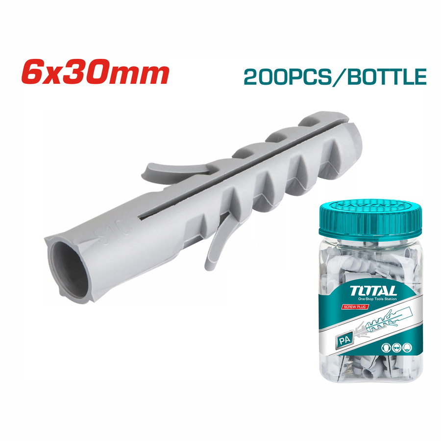 WJSP0603011 TOTAL ΒΙΣΜΑΤΑ ΠΛΑΣΤΙΚΑ 6mm 200TEM ΣΕ ΒΑΖΑΚΙ (WJSP0603011) - Image 1