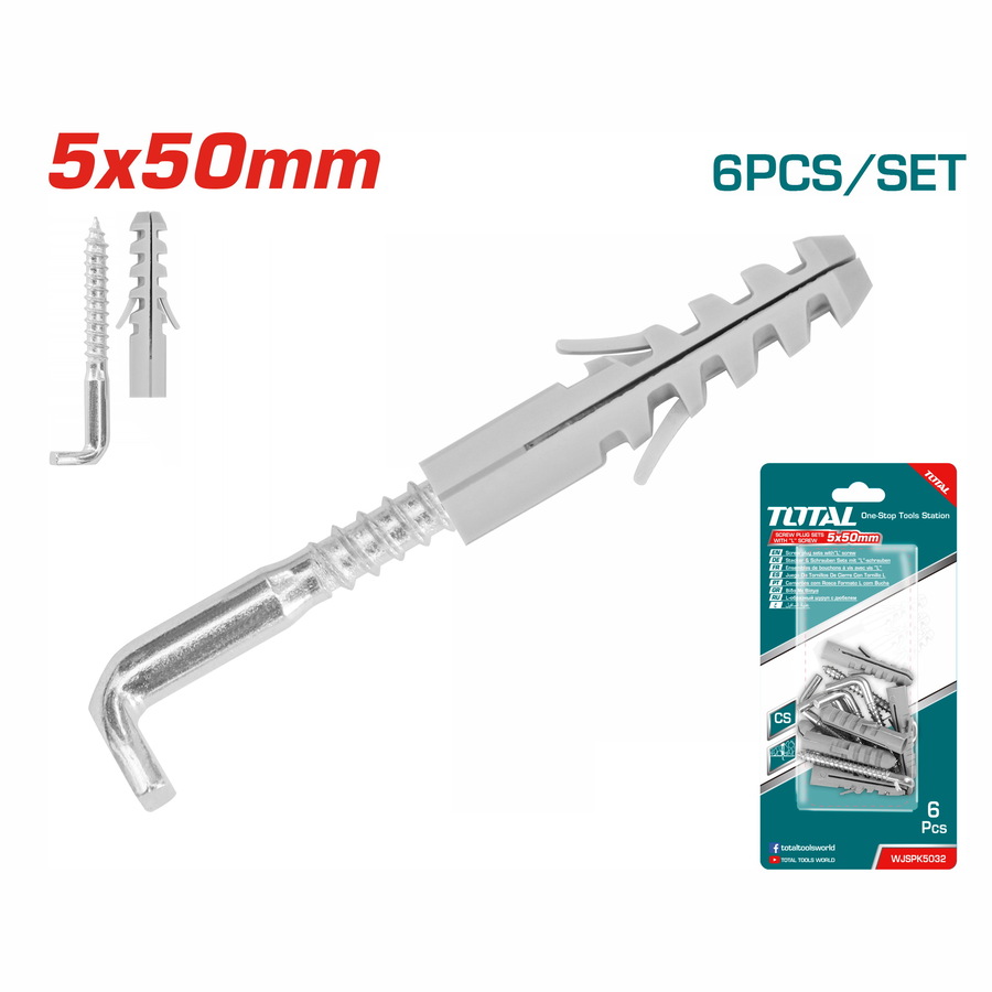 WJSPK5032 TOTAL ΣΕΤ ΣΤΡΑΒΟΚΑΡΦΑ ΒΙΔΩΤΑ ΜΕ ΒΙΣΜΑΤΑ 5mm (WJSPK5032) - Image 1