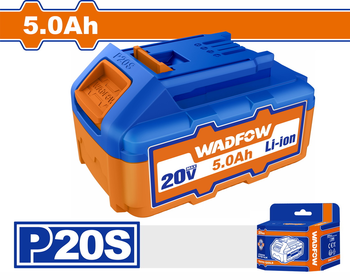 WLBP550 WADFOW ΜΠΑΤΑΡΙΑ Li-ion 20V / 5Ah (WLBP550) - Image 1