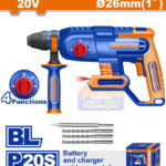 WADFOW ΠΝΕΥΜΑΤΙΚΟ ΠΙΣΤΟΛΕΤΟ ΜΠΑΤ. Li-ion 20V / 26mm ΧΩΡΙΣ ΜΠΑΤΑΡΙΑ & ΦΟΡΤΙΣΤΗ (WLM1526)