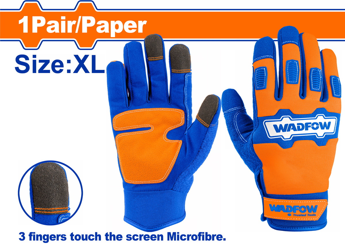 WMG1E03 WADFOW ΓΑΝΤΙΑ ΜΗΧΑΝΙΚΟΥ MICROFIBRE PVC XL (WMG1E03) - Image 1