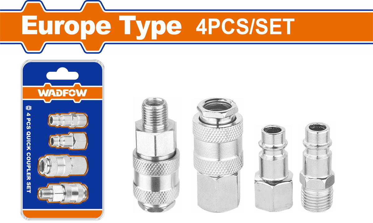 WQP4670 WADFOW ΣΕΤ ΤΑΧΥΣΥΝΔΕΣΜΟΙ ΑΕΡΟΣ 1/4" 4ΤΕΜ (WQP4670) - Image 1