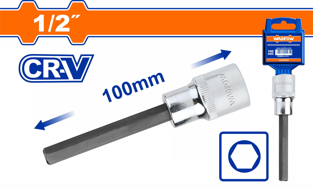 WSC5208 WADFOW ΚΑΡΥΔΑΚΙ ΑΛΛΕΝ 1/2" 14Χ100mm (WSC5208) - Image 1