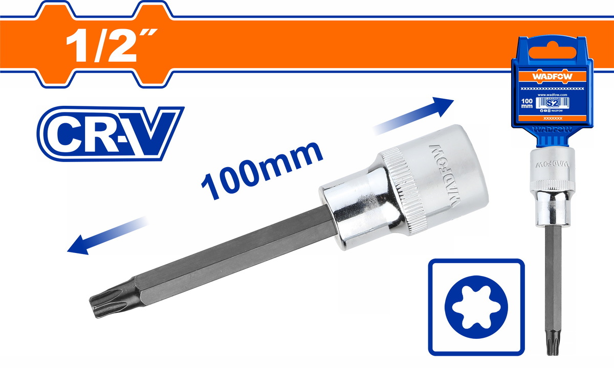 WSC5212 WADFOW ΚΑΡΥΔΑΚΙ TORX 1/2" T25Χ100mm (WSC5212) - Image 1