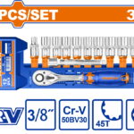 WADFOW ΣΕΤ ΚΑΡΥΔΑΚΙΑ ΜΕ ΚΑΣΤΑΝΙΑ 3/8" 12ΤΕΜ (WST3212)