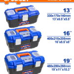 WADFOW ΣΕΤ 3ΤΕΜ ΕΡΓΑΛΕΙΟΘΗΚΕΣ ΠΛΑΣΤΙΚΕΣ 13"-16"-19" ΜΕ ΜΕΤΑΛ. ΚΟΥΜΠΩΜΑΤΑ (WTB4103)