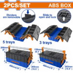 WADFOW ΣΕΤ ΕΡΓΑΛΕΙΟΘΗΚΕΣ ΠΛΑΣΤΙΚΕΣ 2ΤΕΜ (WTB4308)