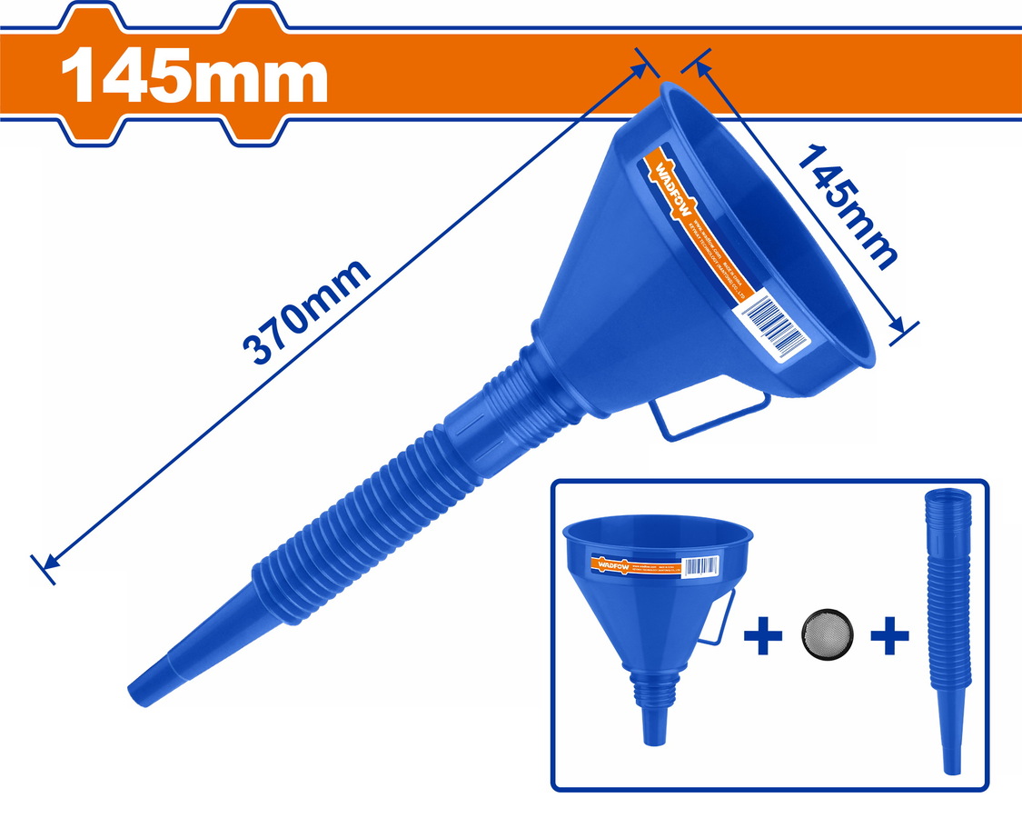 WUF1302 WADFOW ΠΛΑΣΤΙΚΟ ΧΩΝΙ ΜΕ ΣΠΙΡΑΛ 2 σε 1 145mm (WUF1302) - Image 1