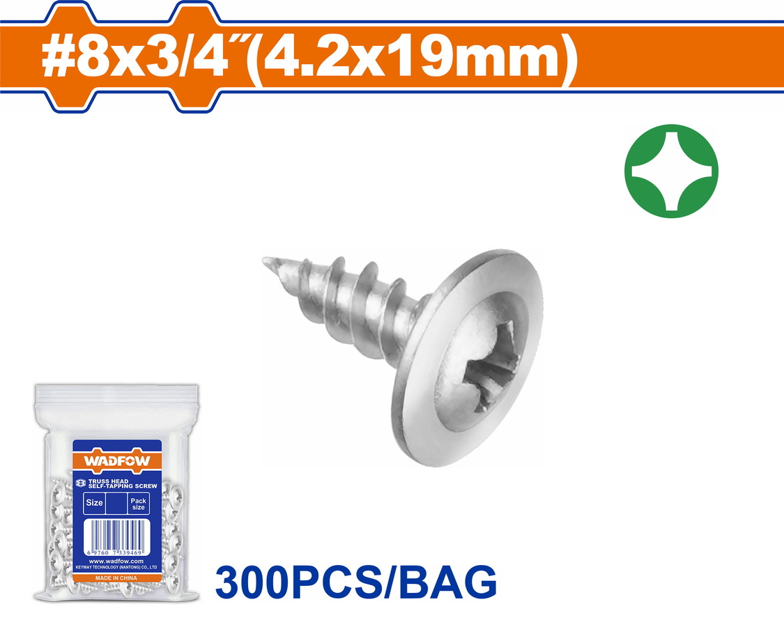 WXS7912 WADFOW ΛΑΜΑΡΙΝΟΒΙΔΑ ΦΑΡΔΥ ΚΕΦΑΛΙ WAFFER 8 Χ 3/4" / 4.2 X 19mm 300TEM (WXS7912) - Image 1