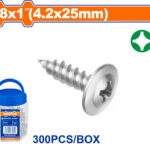 WADFOW ΛΑΜΑΡ. ΓΑΛΒ. ΦΑΡΔΥ ΚΕΦΑΛΙ WAFFER 8 X 1" / 4.2 Χ 25mm 300TEM ΣΕ ΠΛΑΣΤΙΚΟ ΒΑΖΑΚΙ (WXS7T13)