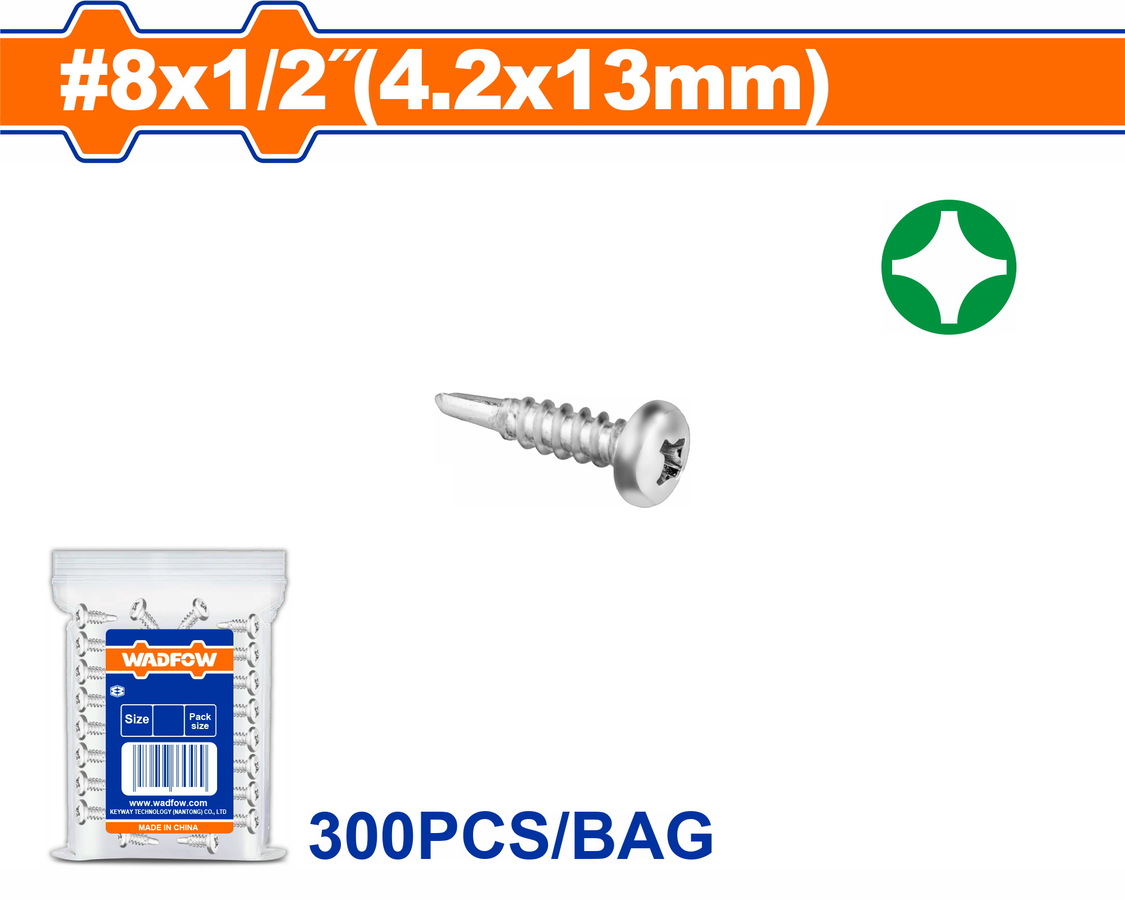 WXSD922 WADFOW ΛΑΜΑΡΙΝΟΒΙΔΑ ΑΥΤΟΔ/ΤΗ ΨΩΜΑΚΙ 8 Χ 1/2" / 4.2 Χ 13mm 300TEM (WXSD922) - Image 1
