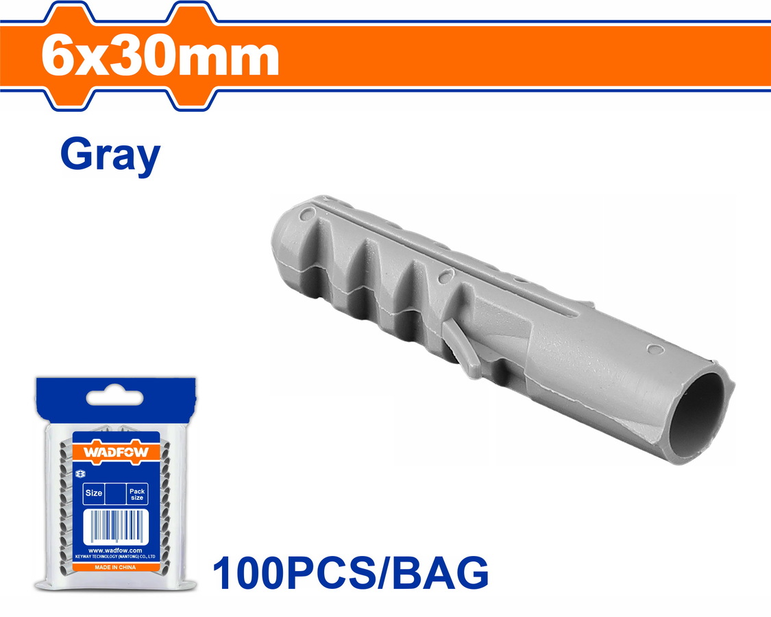 WXTB921 WADFOW ΒΙΣΜΑ ΠΛΑΣΤΙΚΟ PE UNIVERSAL 6X30mm 100TEM (WXTB921) - Image 1