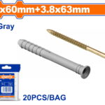 WADFOW ΒΙΣΜΑ ΠΛΑΣΤΙΚΟ ΧΤΥΠΗΤΟ ΜΕ ΒΙΔΑ 6Χ60mm / 3.8X63mm 20TEM (WXTO912)