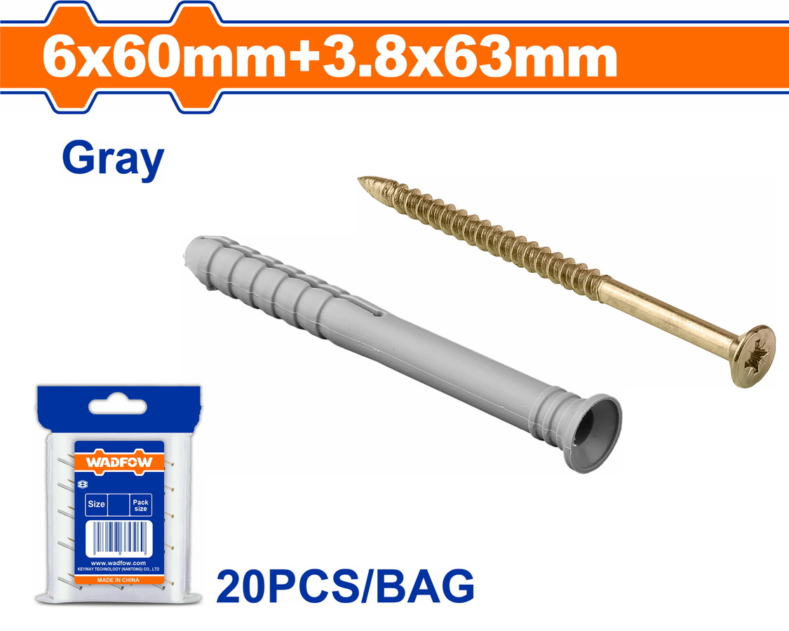WXTO912 WADFOW ΒΙΣΜΑ ΠΛΑΣΤΙΚΟ ΧΤΥΠΗΤΟ ΜΕ ΒΙΔΑ 6Χ60mm / 3.8X63mm 20TEM (WXTO912) - Image 1