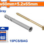 WADFOW ΒΙΣΜΑ ΠΛΑΣΤΙΚΟ ΧΤΥΠΗΤΟ ΜΕ ΒΙΔΑ 8Χ60mm / 5.2X65mm 15TEM (WXTP921)