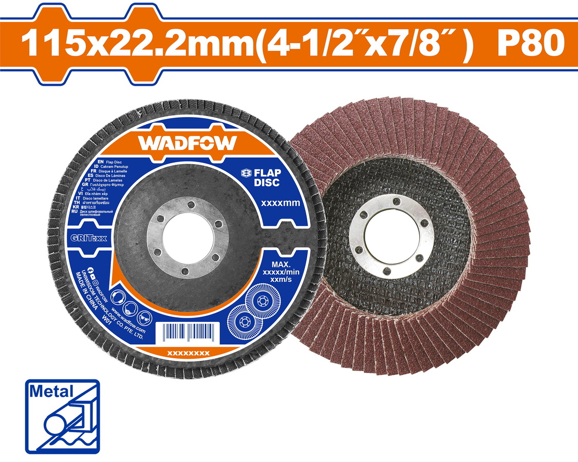 WYL0413 WADFOW ΠΟΛΥΠΤΕΡΟ ΓΥΑΛΙΣΜΑΤΟΣ 115mm Ρ80 (WYL0413) - Image 1